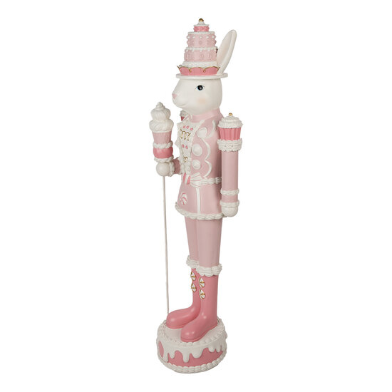 Clayre & Eef | Decoratie Konijn Wit Roze 29x25x100 cm | 5PR0146