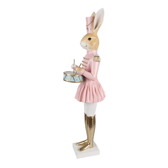 Clayre &amp; Eef | Decoratie Konijn Beige Roze 19x23x79 cm | 5PR0152