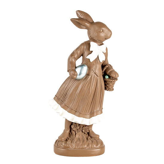 Clayre & Eef | Decoratie Konijn Bruin Wit 18x9x39 cm | 6PR5200
