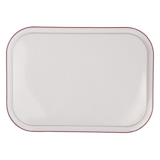 Clayre & Eef | Decoratief Dienblad Rood 40x29x2 cm | 6BL0136