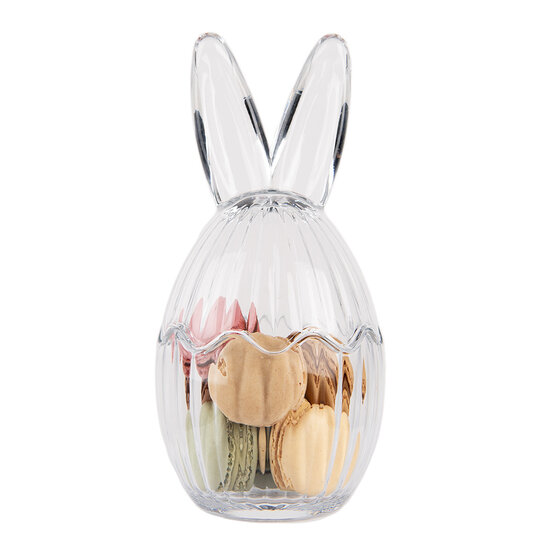 Clayre & Eef | Voorraadpot Deksel Transparant ø 10x21 cm | 6GL4913
