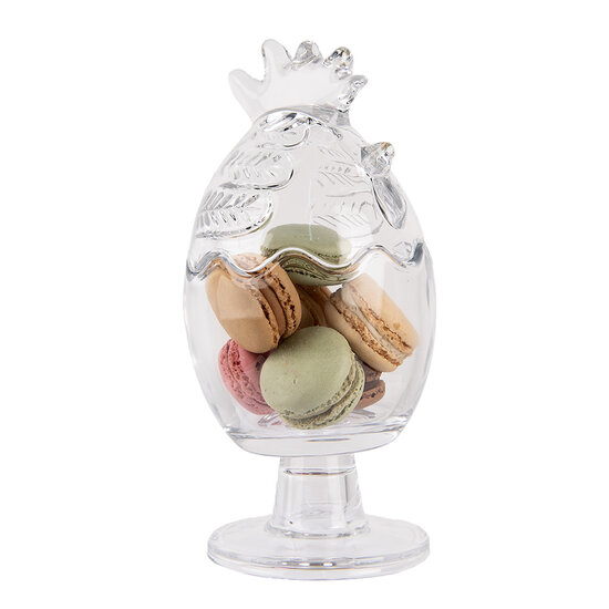 Clayre & Eef | Voorraadpot Deksel Transparant ø 10x22 cm | 6GL4989