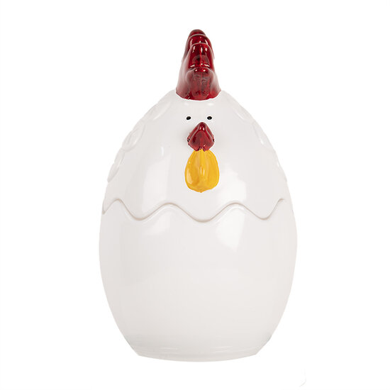 Clayre & Eef | Voorraadpot Deksel Wit ø 8x14 cm | 6GL4992
