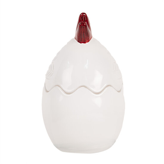 Clayre & Eef | Voorraadpot Deksel Wit ø 8x14 cm | 6GL4992