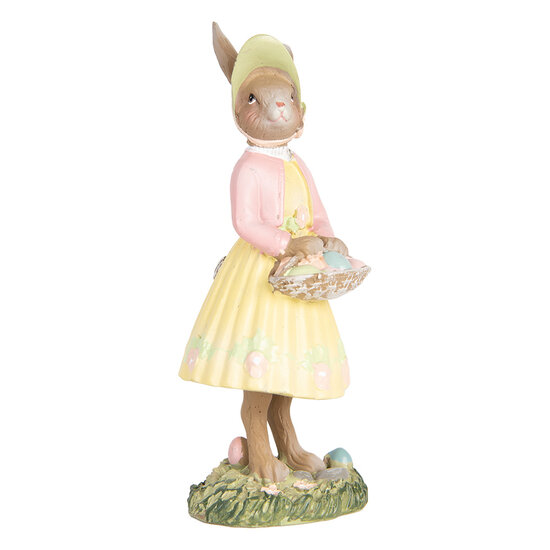 Clayre & Eef | Decoratie Beeld Konijn Beige Geel 5x6x12 cm | 6PR5436