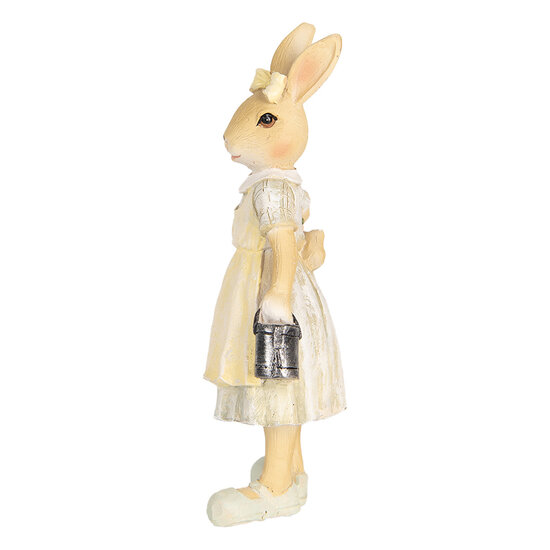 Clayre & Eef | Decoratie Konijn Beige Geel 8x5x15 cm | 6PR5455