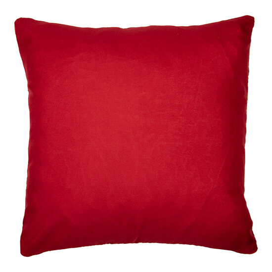 Clayre & Eef | Kussenhoes Beige Rood 44x44 cm | KT021.386