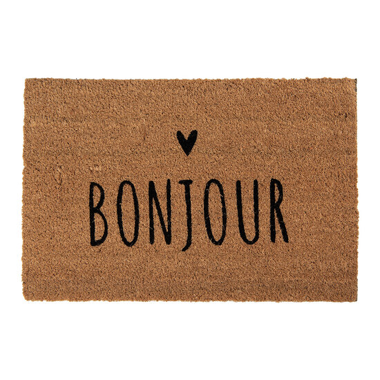 Clayre & Eef | Deurmat Binnen Bruin Zwart 60x40x2 cm | MC257