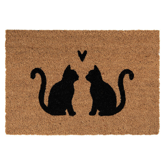 Clayre &amp; Eef | Deurmat Binnen Bruin Zwart 60x40x2 cm | PWSMC