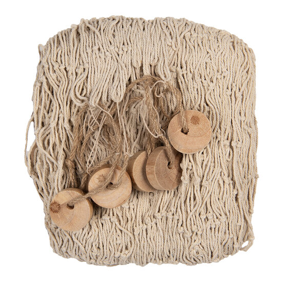 Clayre & Eef | Decoratie visnet Beige 200x400 cm | 66072