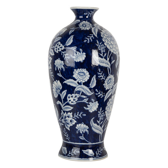 Clayre & Eef | Vaas Blauw Wit ø 21x42 cm | 6CE2087