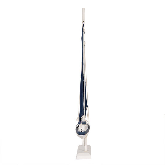 Clayre &amp; Eef | Decoratie Miniatuur Zeilboot Wit Blauw 20x4x37 cm | 66076