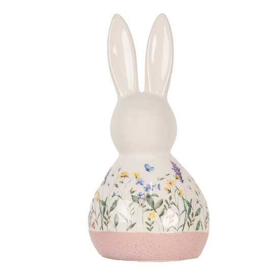 Clayre & Eef | Decoratie Beeld Konijn Wit 9x8x18 cm | 6CE2014