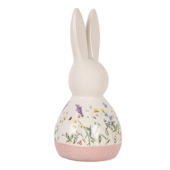 Clayre & Eef | Decoratie Beeld Konijn Wit 9x8x18 cm | 6CE2014