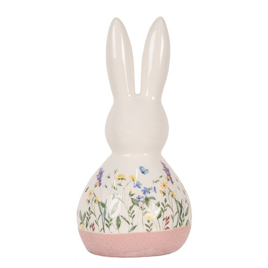 Clayre & Eef | Decoratie Beeld Konijn Wit 9x8x18 cm | 6CE2014