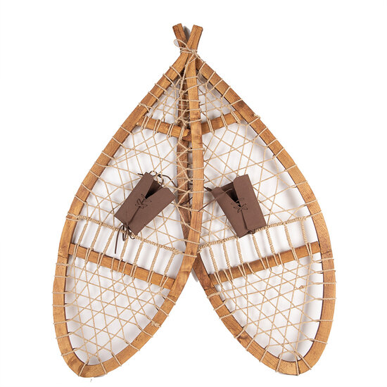 Clayre & Eef | Decoratie Sneeuwschoenen (2) Bruin 106x39x8 cm | 50805