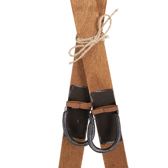 Clayre & Eef | Decoratie ski's (set 2) Bruin 5x3x60 cm | 5H0719