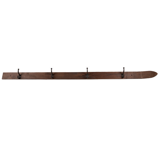 Clayre & Eef | Wandkapstok 4 haken Bruin 170x8x12 cm | 5H0727