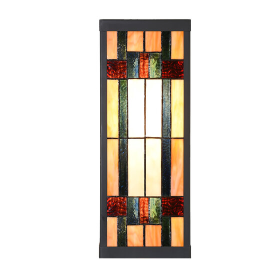 Clayre & Eef | Wandlamp Tiffany Beige Bruin 14x16x40 cm E27/max 1x100W | 5LL-6362