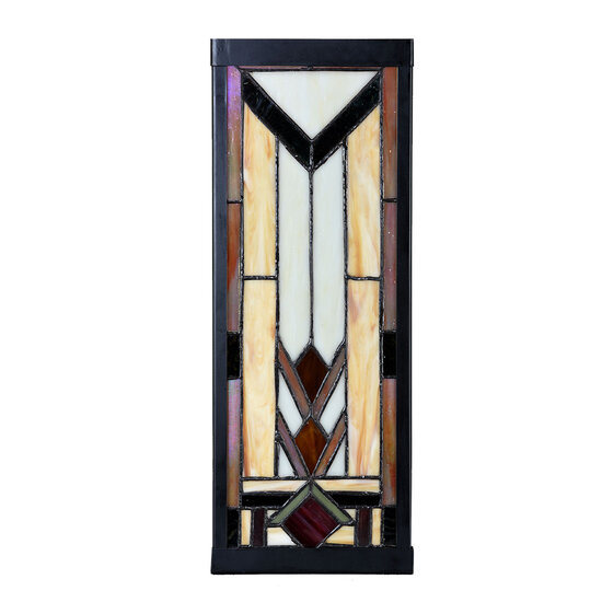 Clayre &amp; Eef | Wandlamp Tiffany Beige Bruin 14x16x40 cm E27/max 1x100W | 5LL-6364