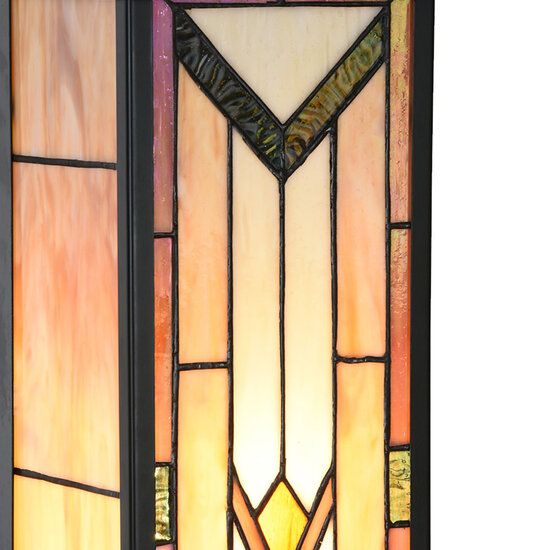 Clayre &amp; Eef | Wandlamp Tiffany Beige Bruin 14x16x40 cm E27/max 1x100W | 5LL-6364