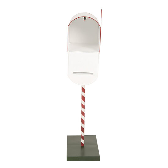 Clayre & Eef | Brievenbus Wit Rood 19x33x92 cm | 5Y1264