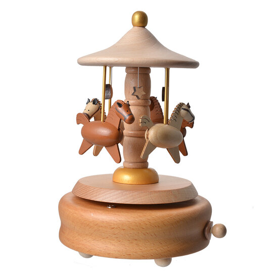 Clayre & Eef | Muziekdoos Beige ø 11x17 cm | 65666