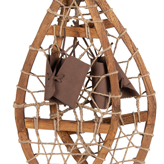 Clayre & Eef | Decoratie Sneeuwschoenen (2) Bruin 55x22x5 cm | 65880