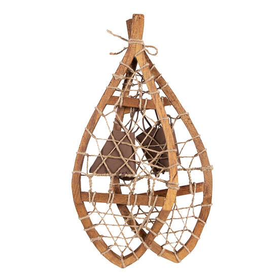 Clayre & Eef | Decoratie Sneeuwschoenen (2) Bruin 55x22x5 cm | 65880