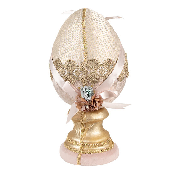 Clayre & Eef | Decoratie Beeld Ei Beige Roze ø 20x38 cm | 65921