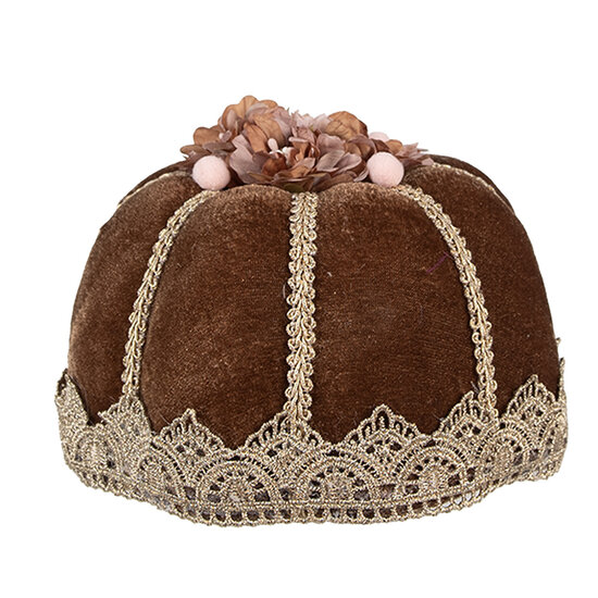 Clayre & Eef | Decoratie taart Bruin Goudkleurig ø 15x10 cm | 65926
