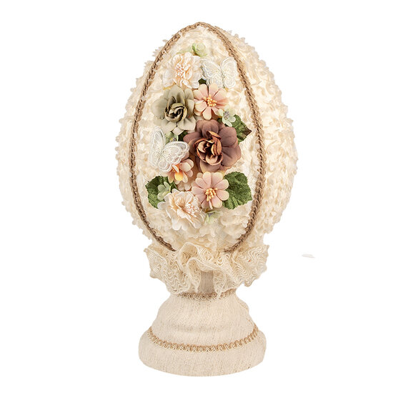 Clayre & Eef | Decoratie Beeld Ei Beige ø 20x39 cm | 65928