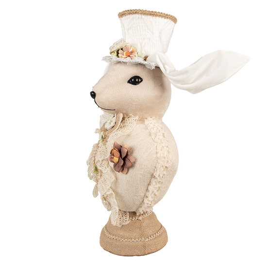 Clayre & Eef | Decoratie Beeld Konijn Beige 24x17x50 cm | 65934