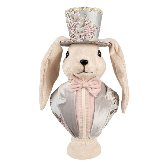 Clayre & Eef | Decoratie Beeld Konijn Beige 18x15x38 cm | 65935