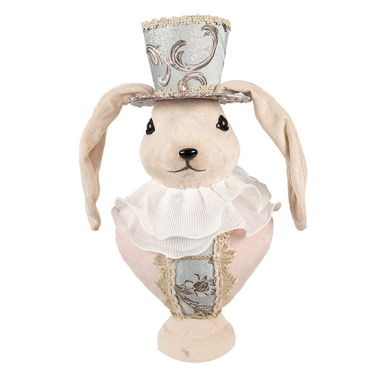 Clayre & Eef | Decoratie Beeld Konijn Beige 18x15x39 cm | 65936