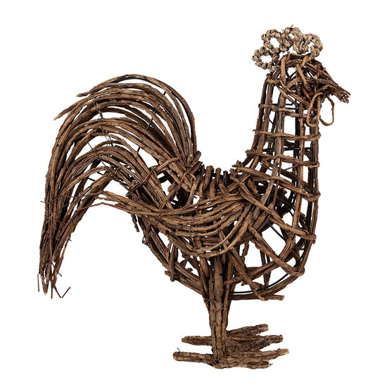 Clayre &amp; Eef | Decoratie Beeld Kip Bruin 34x15x39 cm | 65965