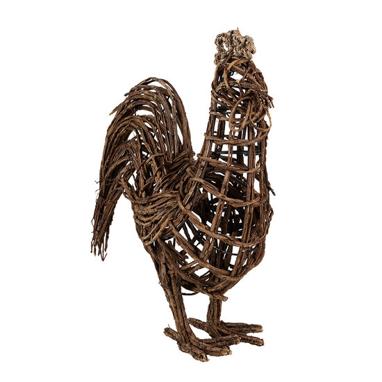 Clayre &amp; Eef | Decoratie Beeld Kip Bruin 34x15x39 cm | 65965