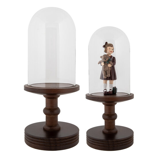 Clayre & Eef | Stolp Transparant Bruin ø 17x40 cm | 6GL5060CH