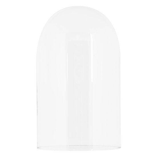 Clayre & Eef | Stolp Transparant Zwart ø 17x40 cm | 6GL5060Z