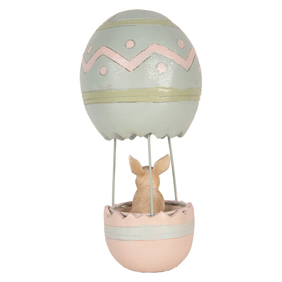 Clayre & Eef | Decoratie Beeld Konijn Beige Blauw ø 12x25 cm | 6PR5473
