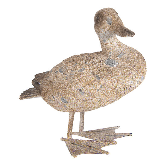 Clayre & Eef | Decoratie beeld Eend Grijs Bruin 22x15x21 cm | 6PR5477