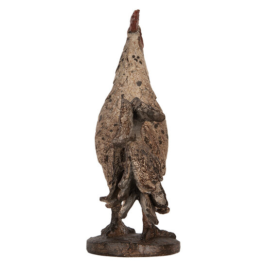 Clayre & Eef | Decoratie Beeld Haan Beige Bruin 26x13x33 cm | 6PR5481