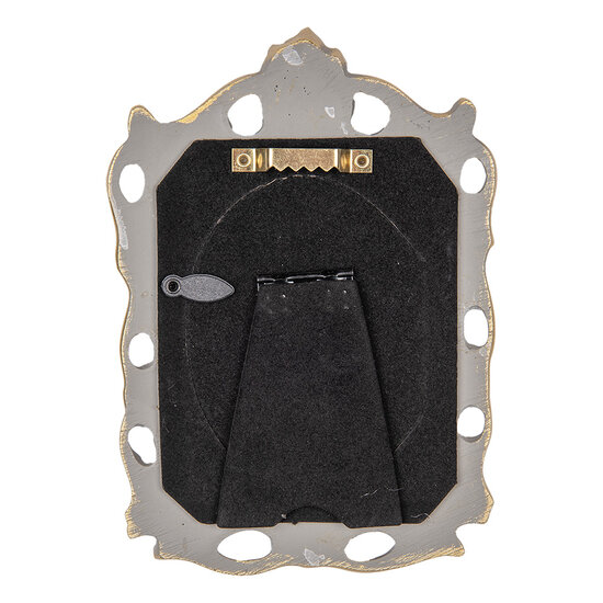 Clayre & Eef | Fotolijst Grijs Goudkleurig 12x2x16 cm / 6x9 cm | 2F1219