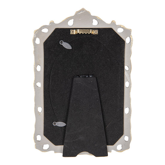 Clayre &amp; Eef | Fotolijst Grijs Goudkleurig 15x2x23 cm / 10x15 cm | 2F1221