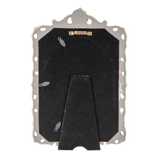 Clayre & Eef | Fotolijst Grijs Goudkleurig 18x2x26 cm / 13x18 cm | 2F1222