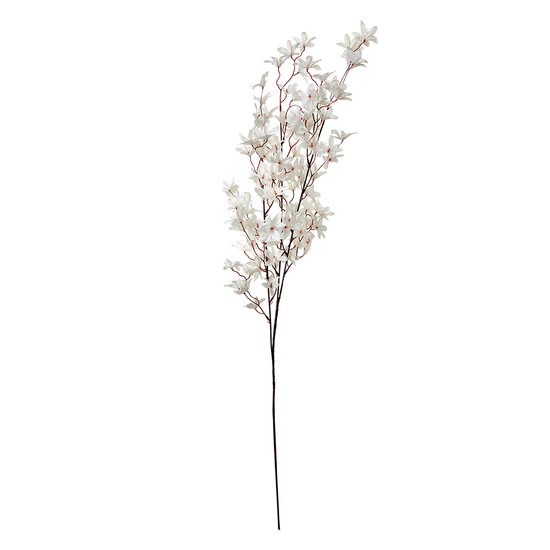 Clayre &amp; Eef | Decoratie tak met bloemen Wit Groen 6x6x110 cm | 5PL0167W