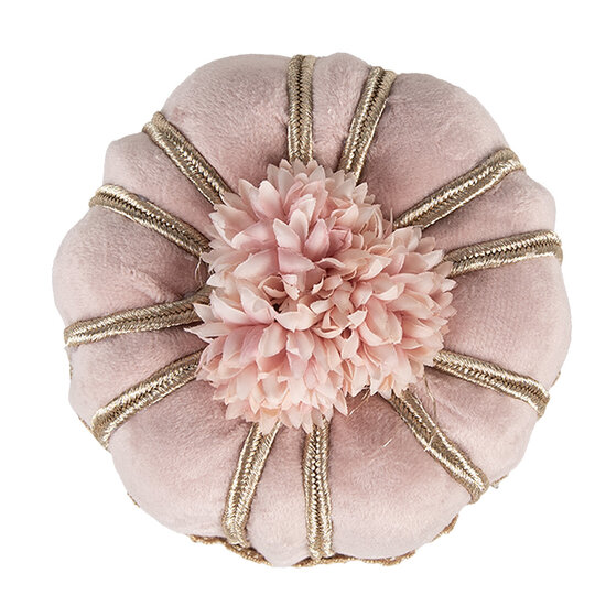 Clayre & Eef | Decoratie taart Roze Goudkleurig ø 12x7 cm | 65925