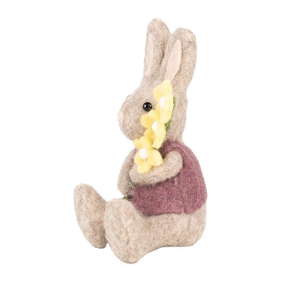 Clayre &amp; Eef | Decoratie Konijn Beige Geel 10x10x19 cm | 65957