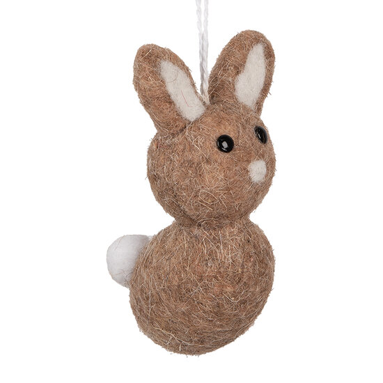 Clayre &amp; Eef | Decoratie Hanger Konijn Bruin Beige 6x7x12 cm | 65960