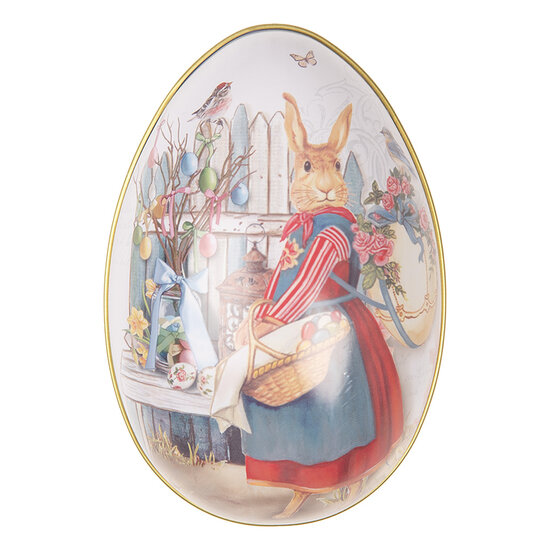Clayre &amp; Eef | Decoratie ei Wit Roze 8x13x8 cm | 6BL0143